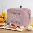 thumbnail image 2 of Toaster Cover 2 Slice, Pink Dustproof Bakeware Oven Protector with Top Hook, She Leaves A Little SPARKLE Wherever She Goes Waterproof Small Kitchen Appliance Toasters Dust Cover, 12"x7.5"x8", 2 of 9