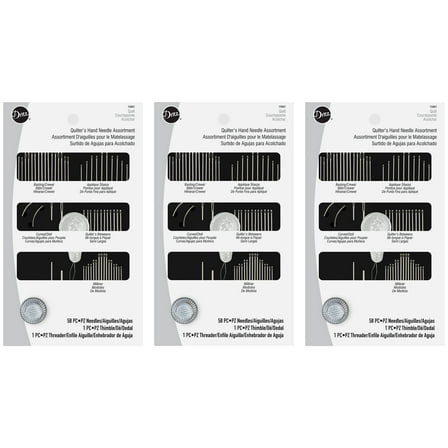 Dritz Quilter's Hand Needle Assortment, 3-Pack