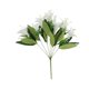 thumbnail image 2 of Flores artificiales de lirio, ramo de lirios falsos | Arreglo floral artificial con hojas verdes y detalles blancos, 2 of 6