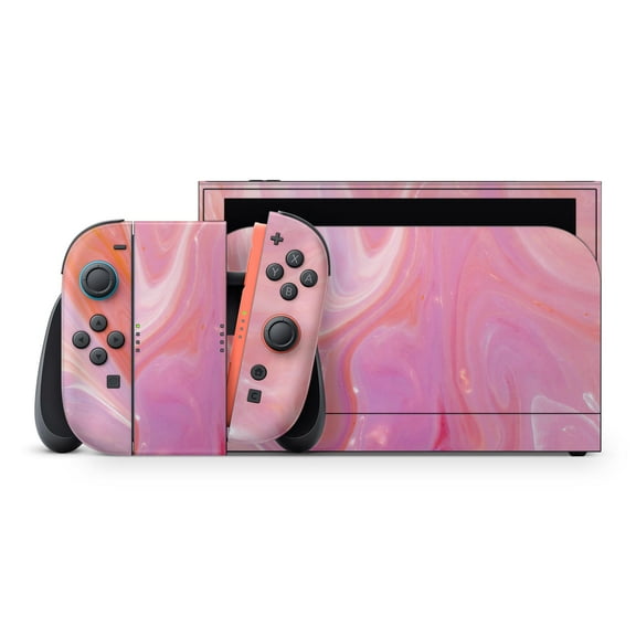 DesignSkinz Marbleized Pink Paradise V2 Full-Body Skin Decal Wrap Cover for Nintendo Switch 2