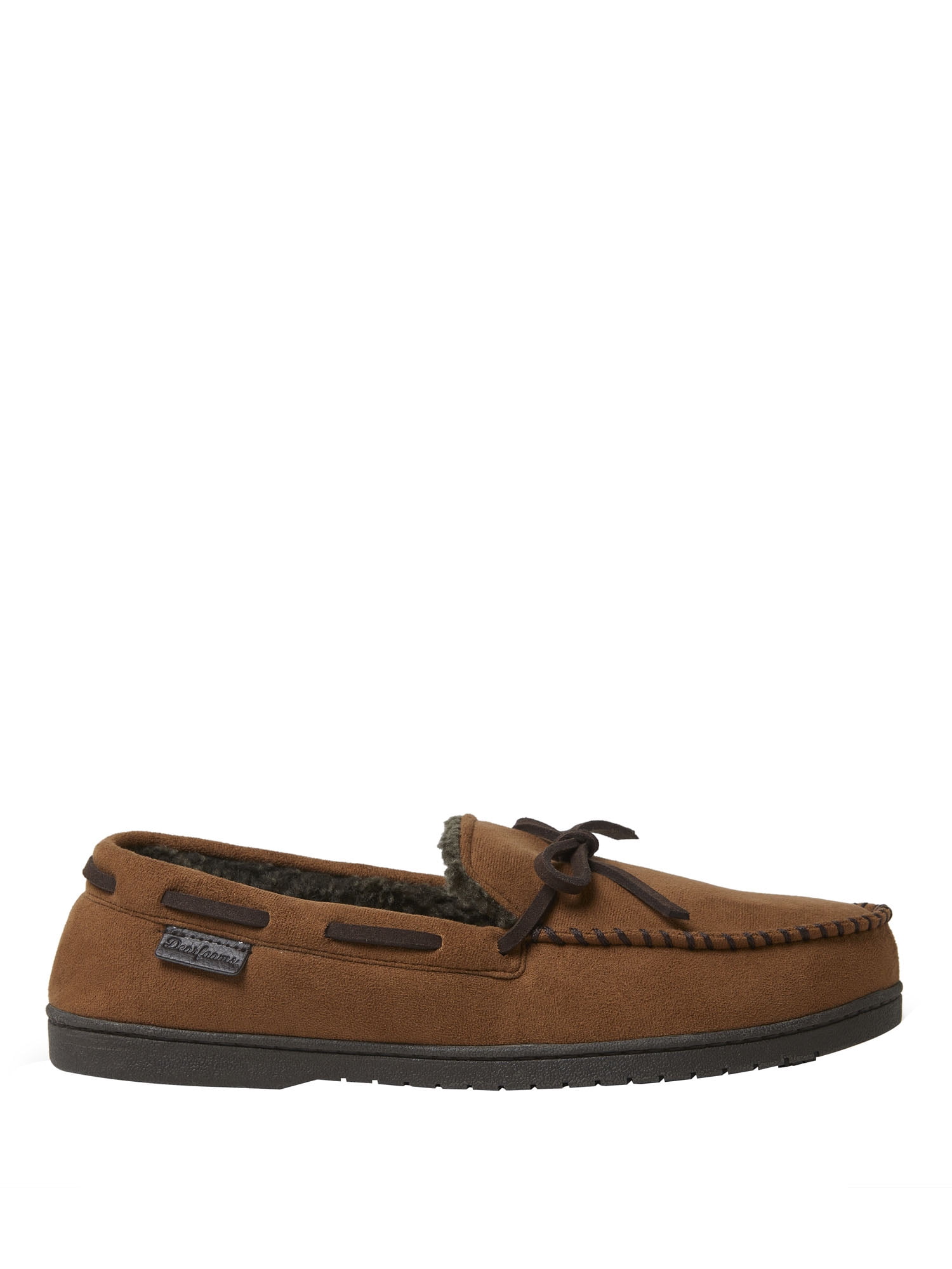 Dearfoams Dearfoams Men's Wide Width Microsuede Moccasin Slippers
