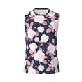 thumbnail image 6 of Lsque Leaves Flower Print Men's Cotton Blend Sleeveless Muscle Shirts (S-3XL)- Moisture Wicking, Odor Protection, UPF 30+,XX-Large, 6 of 8