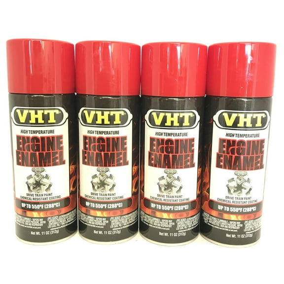 VHT SP121-4 PACK RED Engine Enamel High Heat Drive Train Paint - 11 oz
