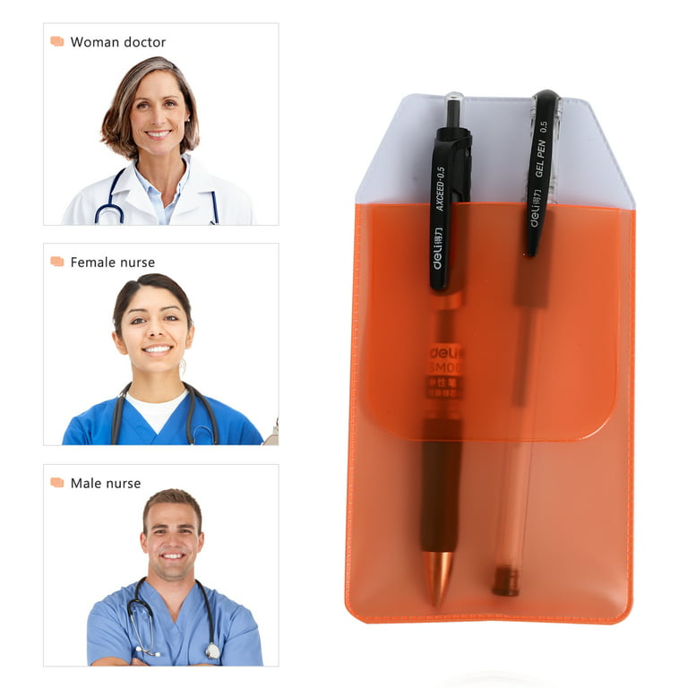 Homemaxs Pocket Protector Pen Organizer Nurse Pencil Pouch Pencil Clips for Shirt Pocket, Size: 17x9x1CM