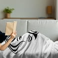 thumbnail image 3 of Hair Salon Soft Flannel Fleece Blanket, Black and White Vintage Style Portrait of a Young Lady with Indulgent Hair, Cozy Plush for Indoor and Outdoor Use, 60" x 80", Black and White, by Ambesonne, 3 of 5