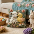 thumbnail image 2 of Fasiaou Short Pile Knit Pattern Pillowcase with Soft Lint-Resistant Fabric for Sofa and Bed,B, 2 of 6