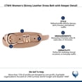thumbnail image 4 of CTM Skinny Leather Dress Belt with Keeper Detail (Women), 4 of 4