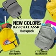 thumbnail image 3 of Bazic Products 1060 17 in. Navy Blue Classic Backpack, 3 of 3