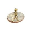 thumbnail image 5 of New 14k yellow Gold tiny wishbone pendant lucky good luck gift fine jewelry 0.5g, 5 of 12