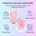 thumbnail image 5 of Girls 2pcs Fish Tail Skirt Swimwear Cosplay Swimsuit Scale Print Swim Top Bathing Suit Kids Girls 4Y, 5 of 9