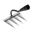 thumbnail image 1 of Industrial-Grade High-Carbon Steel 4-Tine Rake for Gardening - Multi-Functional Tool for Weeding, Soil Loosening, Raking Leaves & Grass - Sharp, Durable Tines with Reinforced Welding & Rivets -, 1 of 5