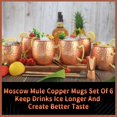 thumbnail image 4 of Moscow Mule - Juego de 6 tazas de acero inoxidable chapado en cobre, para bebidas frías, 4 of 4