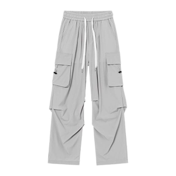 Men's Summer Loose Street Casual Pants Comfortable Breathable Lightweight Stylish Outdoor Travel Relaxed Fit Big and Tall Relaxed Fit Pants Men's Adjustable Waist