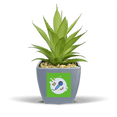 thumbnail image 1 of microph descant sing Faux Pot de Fleurs Ananas Mini Décor, 1 of 3