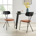 thumbnail image 3 of NPD Furniture Elise PU Dining Side Chair in Toasted Caramel (Set of 4), 3 of 13