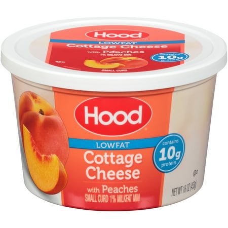 Hood 1 Low Fat With Peaches Small Curd Cottage Cheese 16 Oz
