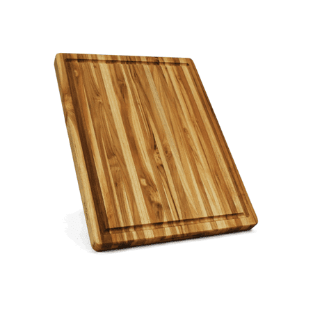 

CoCoCherry Teak Cutting Board Reversible Chopping Serving Board Multipurpose Food Safe Thick Board; Extra Large Size 18x14x1 inches