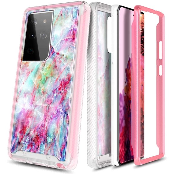 Nagebee Case for Samsung Galaxy S21 Ultra Phone Case, Full-Body with Front PC Frame Shockproof Protective Bumper Cover, Support Wireless Charging, Impact Resist Durable Case (Fantasy)