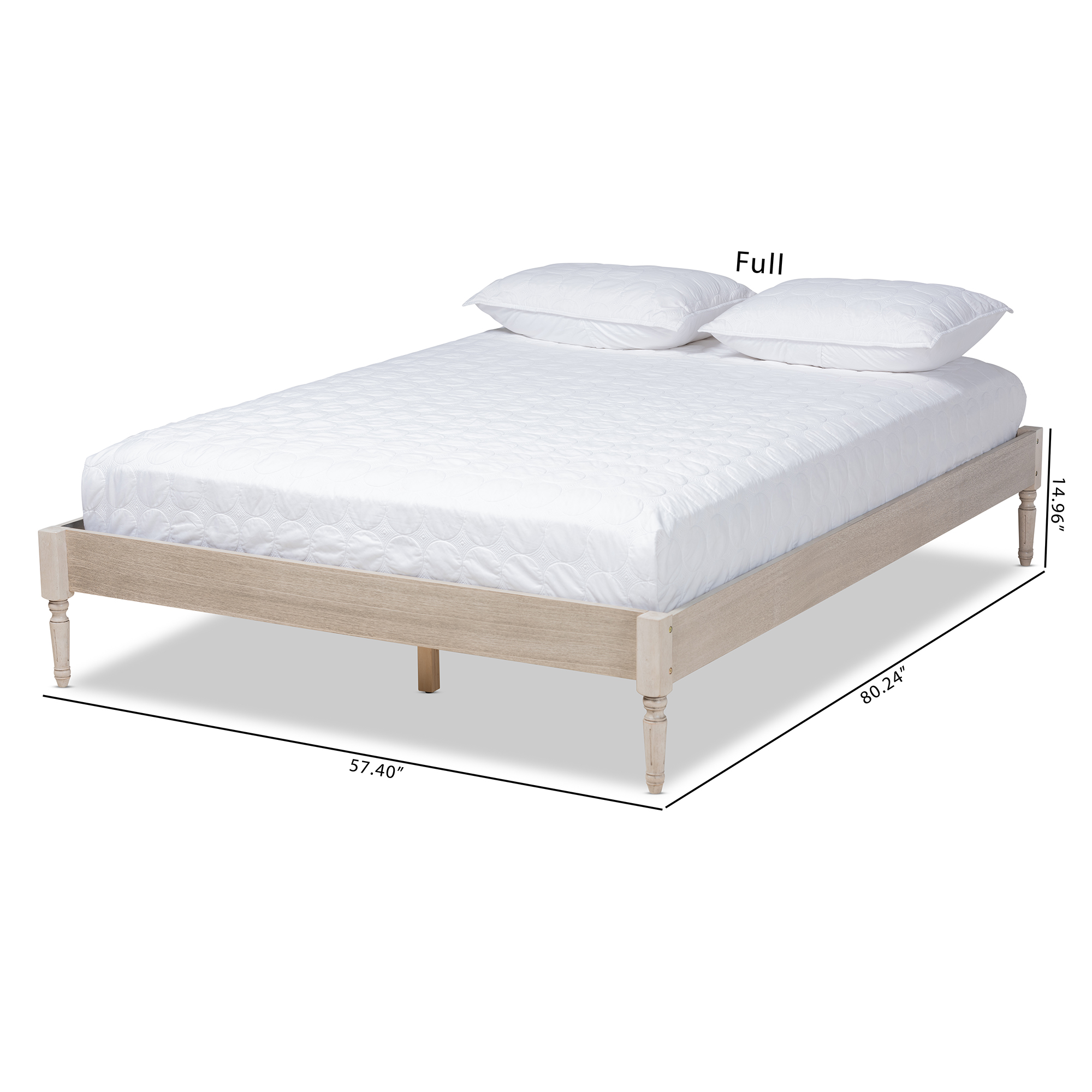 Baxton Studio Colette Platform Bed Frame - Thumbnail 2