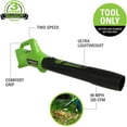 thumbnail image 2 of 90 MPH 320 CFM 24-Volt Battery Cordless Handheld Leaf Blower (Tool-Only), 2 of 11
