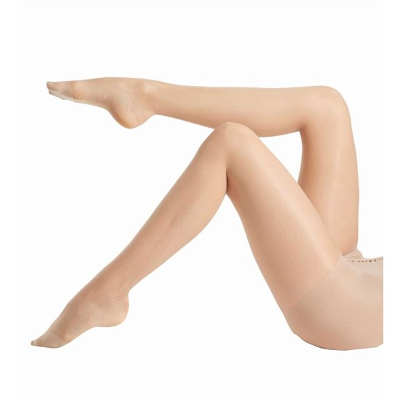 Women's MeMoi MM-240 Energizing Light Support Control Top Tights (Nude L)