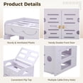 thumbnail image 4 of WIFI Router Storage Box, 4-tier Router Shelf with Double Door, Cable Large Management Rack for Modem, Set Top Box, Power Strip, and Accessories, Home TV Desktop Organizer, 4 of 6