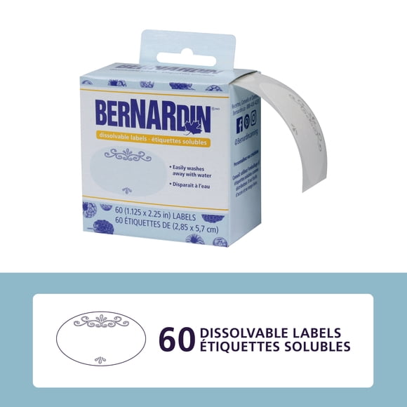Bernardin Dissolvable Labels, 60 Count