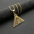 thumbnail image 5 of 14K Yellow Gold Egyptian Ankh Key Of Life Cross Pyramid Pendant Necklace Gold Color Amulet Necklace For Woman Man Gifts A478, 5 of 6