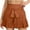 Orange, variant on Lenpel Women's Flowy Shorts Casual Elastic High Waisted Tie Front Ruffle Wide Leg Shorts Summer Beach Vacation Outfits
