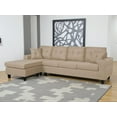 thumbnail image 4 of Cosmic Homes Bexen Canapé Sectionnel Rembourré en Tissu avec Méridienne Réversible – Canapé en L Beige avec Porte-Gobelets, 4 of 7