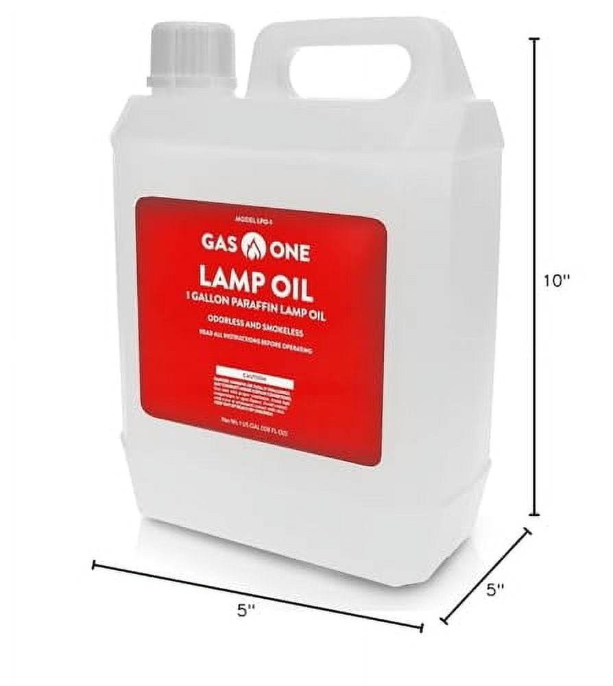 GasOne Liquid Paraffin Smokeless Lamp Oil, 128 oz