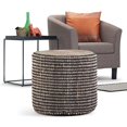 thumbnail image 1 of SIMPLIHOME Larissa Round Braided Poufs, 18 inch, Natural, 1 of 5