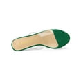 thumbnail image 4 of BLISSFUL STEP Women's Clear Strap Stiletto Heels Sandals Emerald Green 6, 4 of 7
