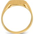 thumbnail image 2 of 14K Yellow Gold 10.5X12.0mm Closed Back Signet Ring (Size 8) Made In United States rs389, 2 of 5