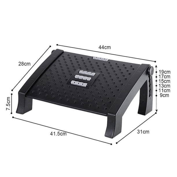 Reposapiés Ergonómico Reposapiés Con Rodillo De Masaje Reposapiés Ajustable Trabajo De Oficina En Casa Dolor Alivio De La Fatiga Masaje Ergonómico Reposapiés Rodillo De ANGGREK Otros