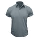 thumbnail image 2 of pstuiky camisetas de hombre, Camiseta de manga corta para hombre, estilo informal, lisa, con cuello vuelto y botones camisas casuales para hombre xxl, 2 of 4