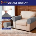 thumbnail image 5 of Spencer 2 Pieces Stretch Fabric Armrest Covers Anti-Slip Sofa Arm Chair Slipcovers Furniture Protectors for Recliner Sofa "Gray", 5 of 6