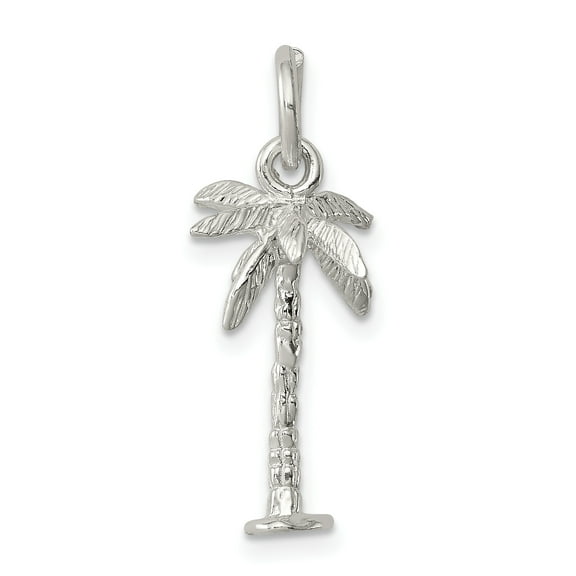 925 Sterling Silver Palm Tree Charm Pendant