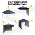 thumbnail image 3 of Garvee carpa plegable instantánea 10x10 con 2 paredes laterales y techo ventilado, impermeable y con sombra solar, incluye bolsa con ruedas para jardín, camping y eventos, 3 of 8
