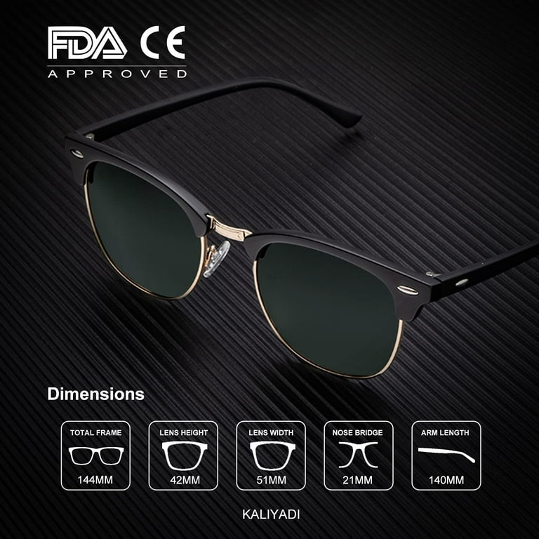 Polarized Sunglasses for Men and Women Semi-Rimless Frame Driving