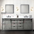thumbnail image 3 of Ash Grey Double Bath Vanity 80 In. W X 22 D With White Quartz Countertop, Faucet , And 30 Mirrors - Scratch Stain Surface Top, Contemporary Bathroom, 3 of 5