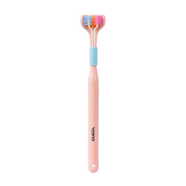 3 Sided Toothbrush for Adults Triple-Angle Tooth-Hugging Deep Cleaning