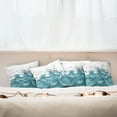 thumbnail image 7 of Ambesonne Nautical Throw Pillow Cover 4 Pack, Ship and Ocean Waves, 24", Aqua Taupe, 7 of 7