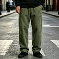 thumbnail image 6 of Smsaxvxz Men's Baggy Sweatpants Fashion Wide Leg Drawstring Sweat Pants Casual Joggers with Pockets Army Green XL, 6 of 6