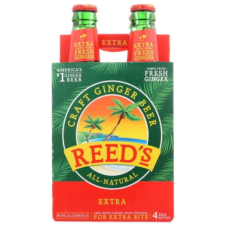 Reed s Ginger Beer Ale Soda Pop  12 Fl Oz  4 Pack Bottles