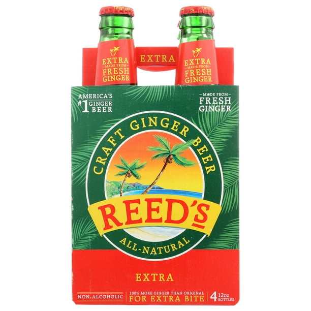 Reed'S Ginger Beer Ginger Brew Extra, 4/12 Fl Oz
