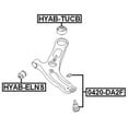 thumbnail image 2 of Febest BUSHING, FRONT LOWER CONTROL ARM # HYAB-ELNS OEM 54551-3X000, 2 of 2