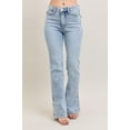 thumbnail image 2 of Judy Blue Full Size Tummy Control Vintage Wash Side Slit Slim Boot Jeans Plus Size, 2 of 11