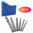 thumbnail image 3 of FABLE- 6 Size Hss Steel End Mill Cutter Shank Drill Bit 1/6" 1/4" 1/3" 2/5"1/2"1/135", 3 of 5