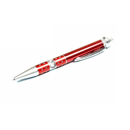 Z-Ballpoint & Cigar Pipe Pen Ball-point Pen Pipe Metal Smoking Pipe Tobacco Pipe Portable Creative Smoking Pipe Accessory (Red)